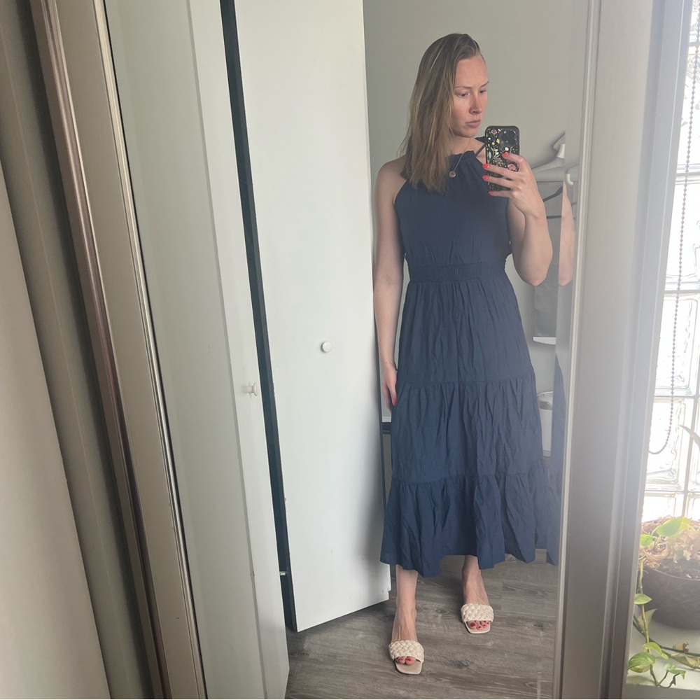 Suzy Shier Navy Sundress - Size medium